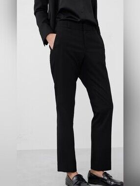 Women Banana Republic Black Petite Dress Pants Ryan Curvy ( Size:8p)